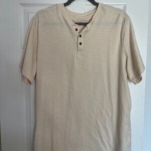 Beige Men's Short Sleeve Shirt